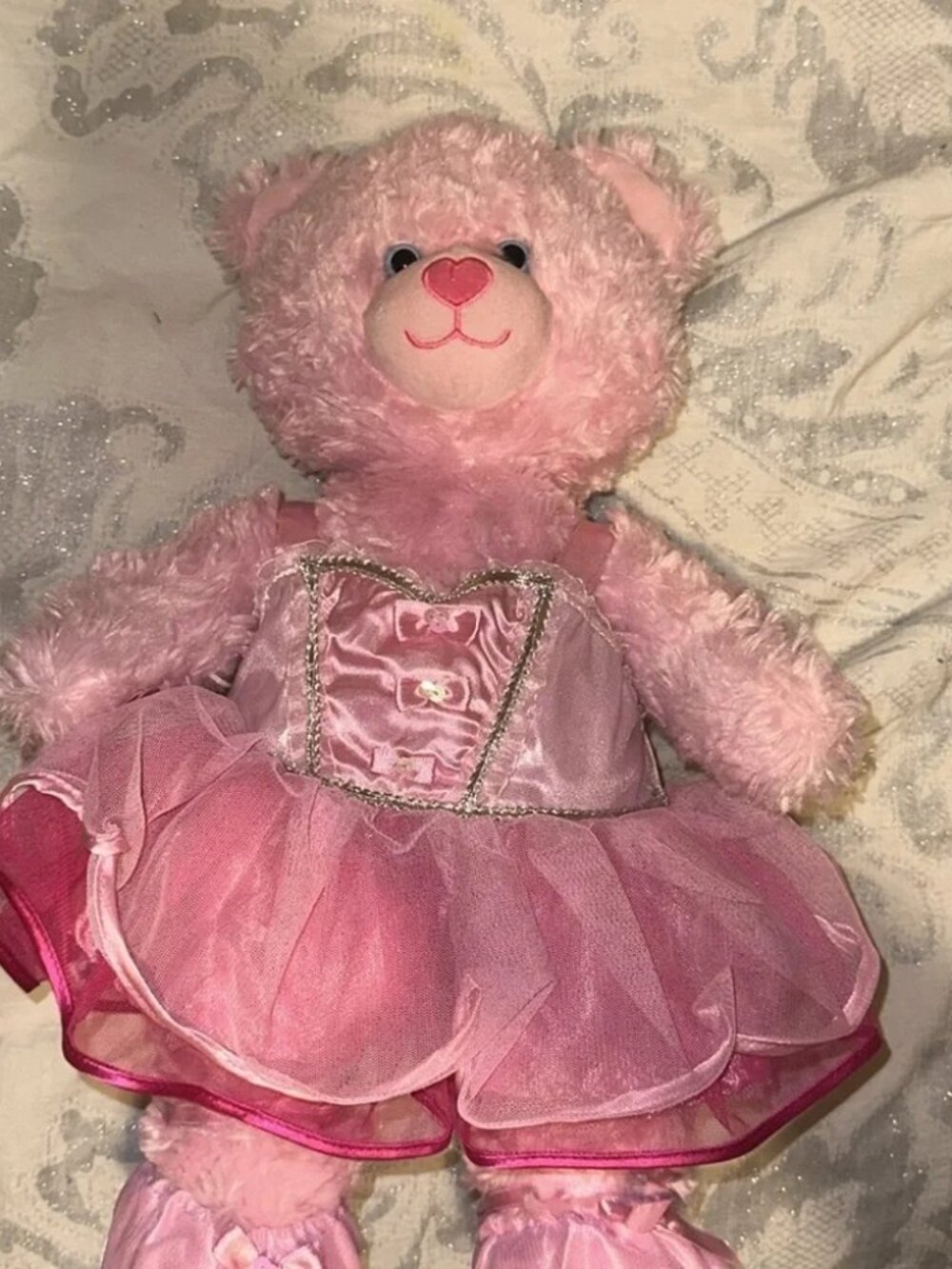 NWT‎ Build-A-Bear Pink Ballerina Heart Teddy Bear - Picture 2 of 6